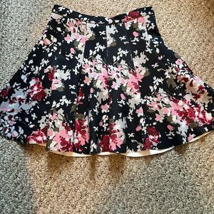 Abercrombie floral pleated mini skirt